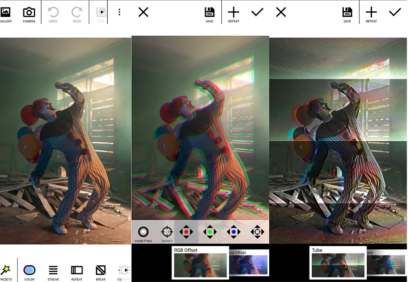 интерфейс Glitch Lab