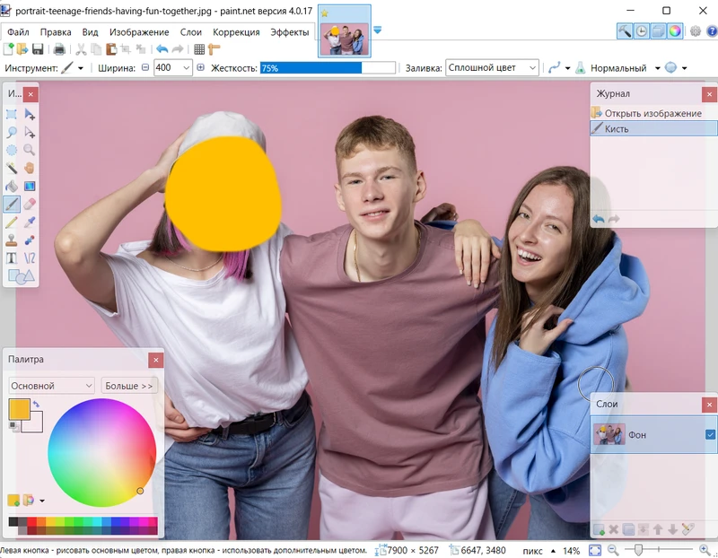 лицо на фотографии замазать