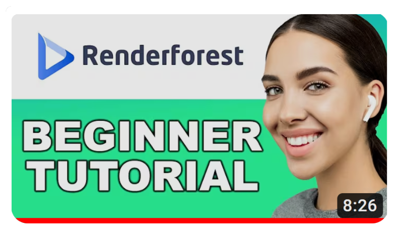 Видео о работе в программе Renderforest